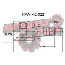 vnútorný homokinetický kĺb  MAZDA 3 BK /automat/ 1.6 03- ľavý  FG0222620 NPW-MZ-022